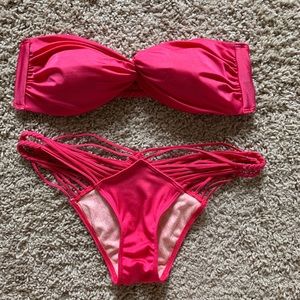 Victoria’s Secret hot pink bathing suit
